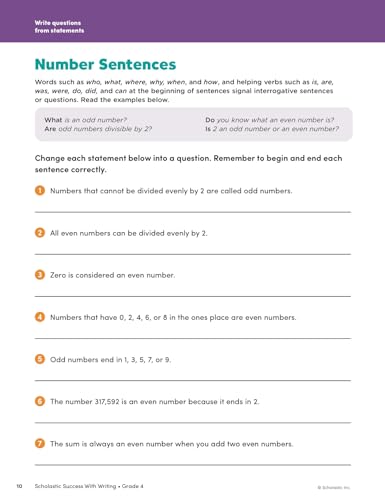 Scholastic Success with Writing Grade 4 Workbook