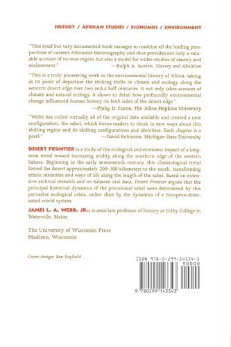 Desert Frontier: Ecological and Economic Change Along the Western Sahel, 1600-1850