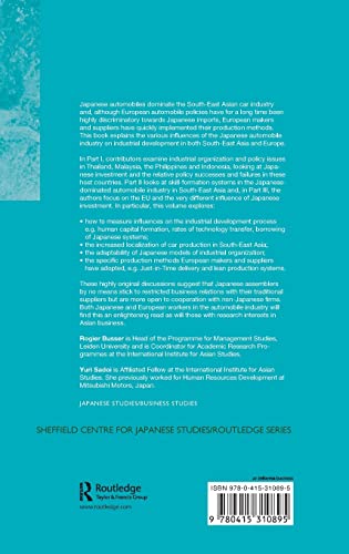Production Networks in Asia and Europe: Skill Formation and Technology Transfer in the Automobile Industry (The University of Sheffield/Routledge Japanese Studies Series)