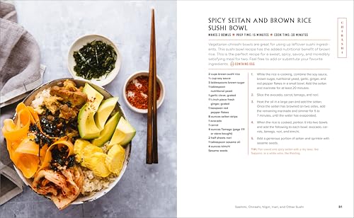 Vegan and Vegetarian Sushi Cookbook for Beginners: 50 Step-by-Step Recipes for Plant-Based Rolls