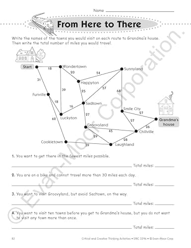 Evan-Moor Critical and Creative Thinking Activities Teacher's Book, Grade 6
