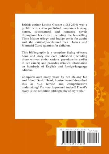 Storyteller: A Louise Cooper Bibliography