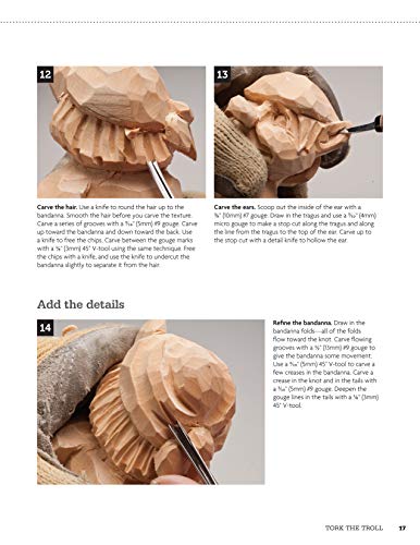Carving Fantasy Characters: Patterns and Techniques for 15 Projects (Fox Chapel Publishing) Caricature Woodcarving a Step-by-Step Troll, plus Designs for Merlin, Elf, Gnome, Orc, Pixie, and More