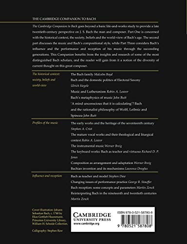 The Cambridge Companion to Bach (Cambridge Companions to Music)