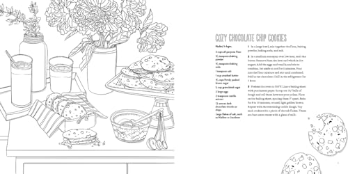 A Cozy Coloring Cookbook: 40 Simple Recipes to Cook, Eat & Color