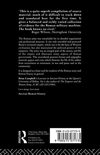 The Roman Army, 31 BC - AD 337: A Sourcebook (Routledge Sourcebooks for the Ancient World)