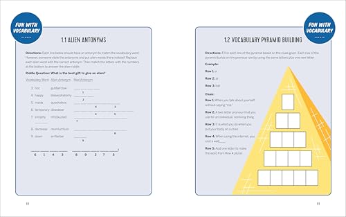 The Vocabulary Workbook for Grades 3, 4, and 5: 120+ Simple Exercises to Improve Reading, Spelling, and Word Usage (English Grammar Workbooks)