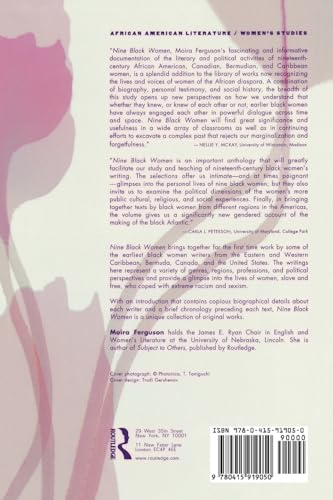 Nine Black Women — back cover