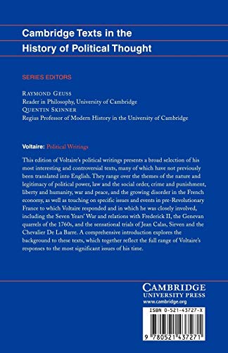 Voltaire: Political Writings (Cambridge Texts in the History of Political Thought)