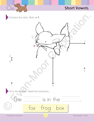 Learning Line: Short Vowels, Kindergarten - Grade 1 Workbook