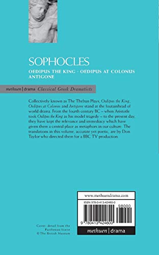 Sophocles: The Theban Plays: Oedipus the King; Oedipus at Colonnus; Antigone (Methuen's World Dramatists) (v. 1)
