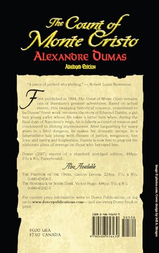 The Count of Monte Cristo: Abridged Edition (Dover Books on Literature & Drama)