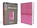 NIV, Super Giant Print Reference Bible (Font Size: 16.5-point), Leathersoft, Pink, Red Letter, Thumb Indexed, Comfort Print