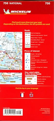 Michelin Iceland Map 750 (Michelin Map)