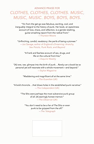 Clothes, Clothes, Clothes. Music, Music, Music. Boys, Boys, Boys.: A Memoir — back cover