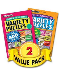 Family Favorites Variety Puzzles for All Ages - 2 Pack [Paperback] Penny Press/Dell Magazines