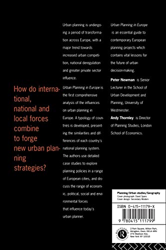 Urban Planning in Europe: International Competition, National Systems and Planning Projects