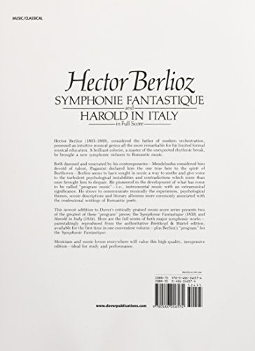 Symphonie Fantastique and Harold in Italy in Full Score (Dover Orchestral Music Scores)