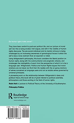 Wittgenstein, Politics and Human Rights (LSE/Routledge)