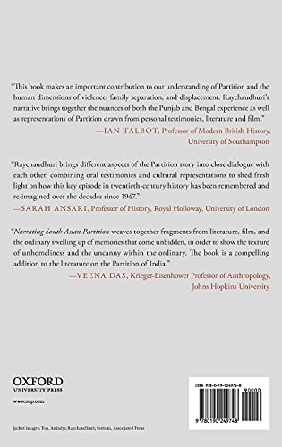 Narrating South Asian Partition: Oral History, Literature, Cinema (Oxford Oral History Series)