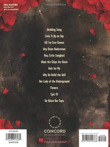 Hadestown - Piano/Vocal Selections Songbook