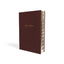 NIV, Reference Bible, Giant Print, Leather-Look, Burgundy, Red Letter, Thumb Indexed, Comfort Print