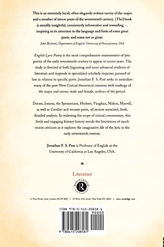 English Lyric Poetry (Early Seventeenth Century)