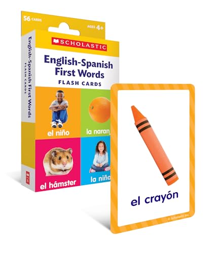 English-Spanish First Words Flash Cards