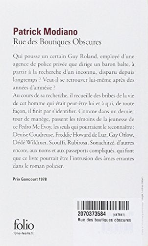 Rue Des Boutiques Obscures (French Edition)