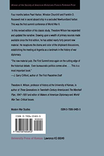 The First Summit: Roosevelt and Churchill at Placentia Bay, 1941: Revised Edition — back cover