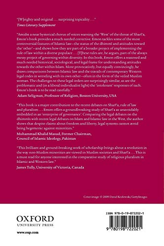 Religious Pluralism and Islamic Law: Dhimmis and Others in the Empire of Law (Oxford Islamic Legal Studies)