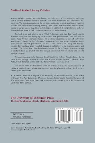 Vox intexta: Orality And Textuality in the Middle Ages