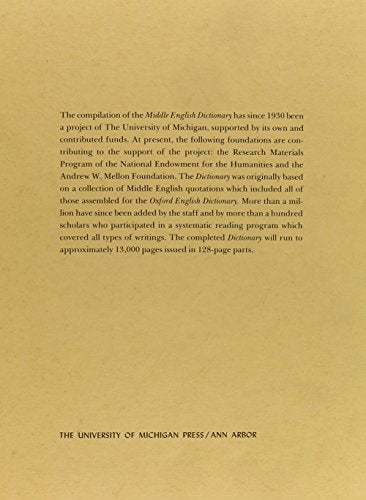 Middle English Dictionary (Volume R.1)