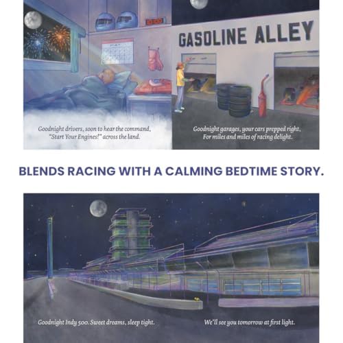 Goodnight Racetrack - A Bedtime Picture Book Celebrating the Indianapolis Motor Speedway and Indy 500 Traditions - Perfect for Kids Ages 1-5, Toddlers, and Young Racing Fans