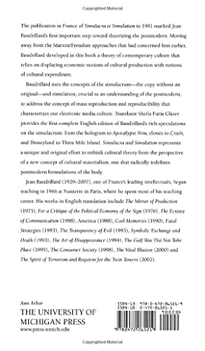 Simulacra and Simulation (The Body, In Theory: Histories Of