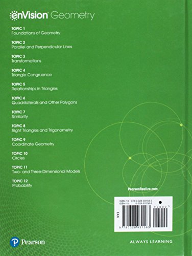 ENVISION AGA STUDENT EDITION GEOMETRY GRADE 9/10 COPYRIGHT 2018
