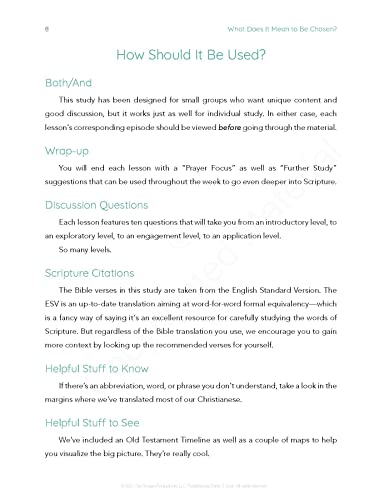 What Does It Mean to Be Chosen?: An Interactive Bible Study (Volume 1)