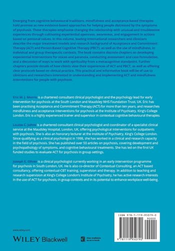 Acceptance and Commitment Therapy and Mindfulness for Psychosis