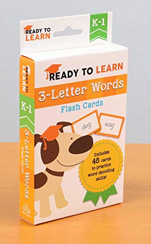 Ready to Learn: K-1 3-Letter Words Flash Cards: Includes 48 Cards to Practice Word Decoding Skills!