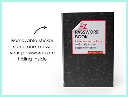 A-Z Password Book: Individual Letter Tabs to Quickly Access Login Information