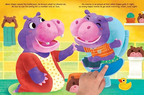 Hippo-Potty Mess - Touch and Feel Board Book - Sensory Board Book