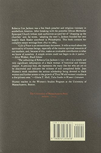Gifts of Power: The Writings of Rebecca Jackson, Black Visionary, Shaker Eldress