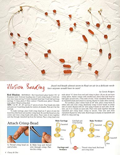 Classy & Chic Bead Jewelry: For All Ages and Skill Levels (Design Originals) (Can Do Crafts) Techniques and Projects for Bracelets, Necklaces, and Earrings Using Easily Found Tools & Supplies