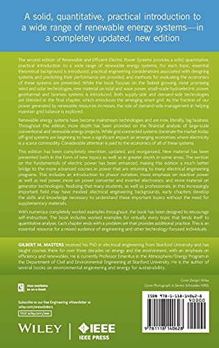 Renewable and Efficient Electric Power Systems by Masters, G