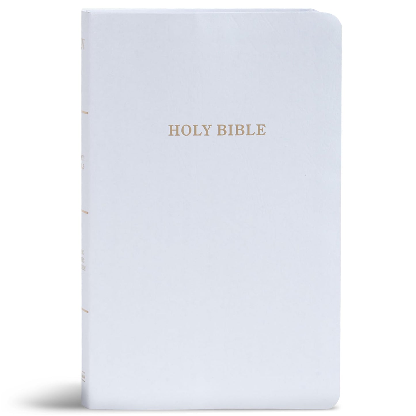 KJV Gift and Award Bible, White Imitation Leather, KJV Holy Bible, Red Letter, Pure Cambridge Text, Presentation Page, Ribbon Marker, Easy-to-Read Bible MCM Type