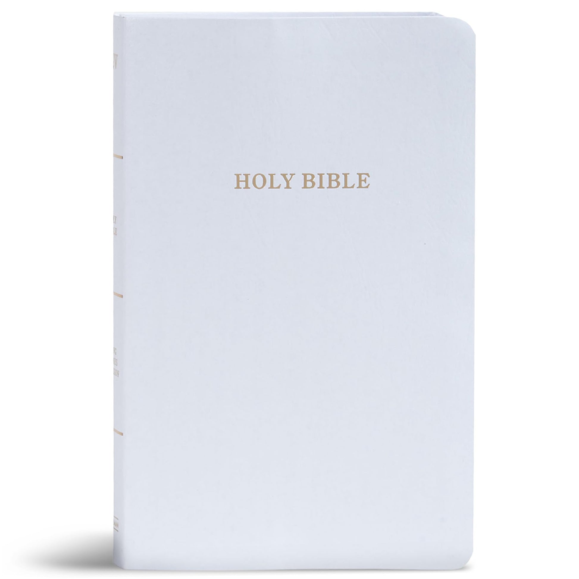 KJV Gift and Award Bible, White Imitation Leather, KJV Holy Bible, Red Letter, Pure Cambridge Text, Presentation Page, Ribbon Marker, Easy-to-Read Bible MCM Type