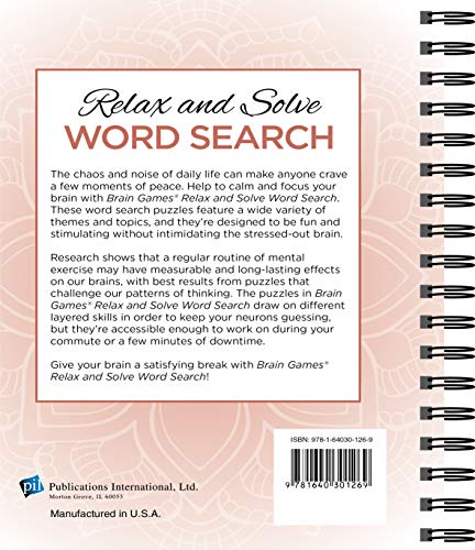 Brain Games - Relax and Solve: Word Search (Coral)