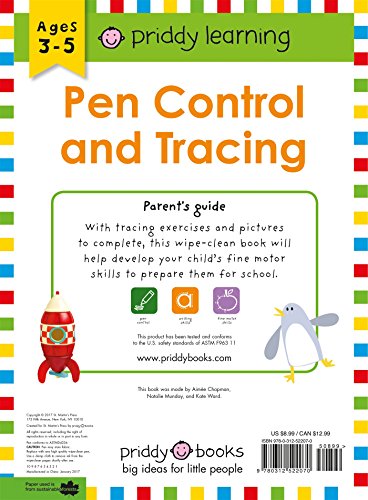 Wipe Clean Workbook: Pen Control and Tracing (enclosed spira