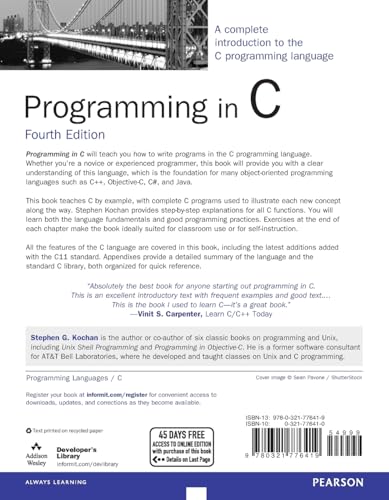 Programming in C (Developer's Library)