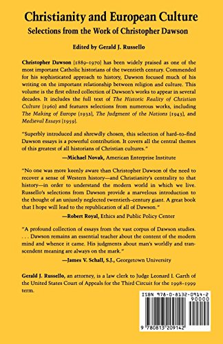 Christianity and European Culture: Selections from the Work of Christopher Dawson (Works of Christopher Dawson)
